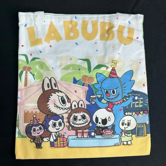 LABUBU Party Time Double Sided Tote Bag with Free Gift THE MONSTERS - Picture 2 of 5